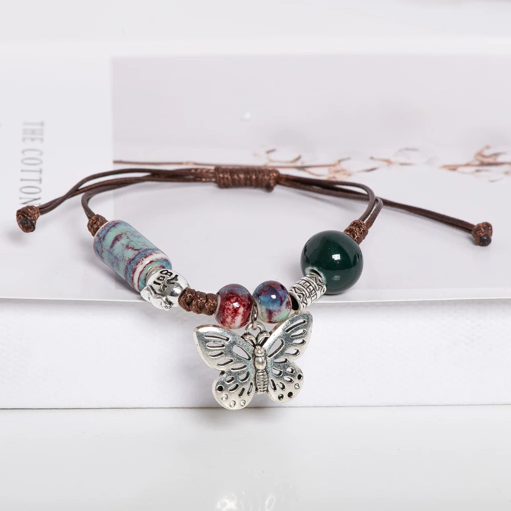 Handmade Ceramic Butterfly Bracelet