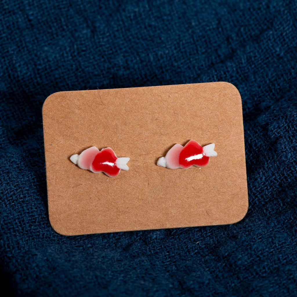 Double Heart Stud Earrings for Women Cute Minimalist Clay Jewelry Sweet Gift for Girls Daily Wear Accessories S001205