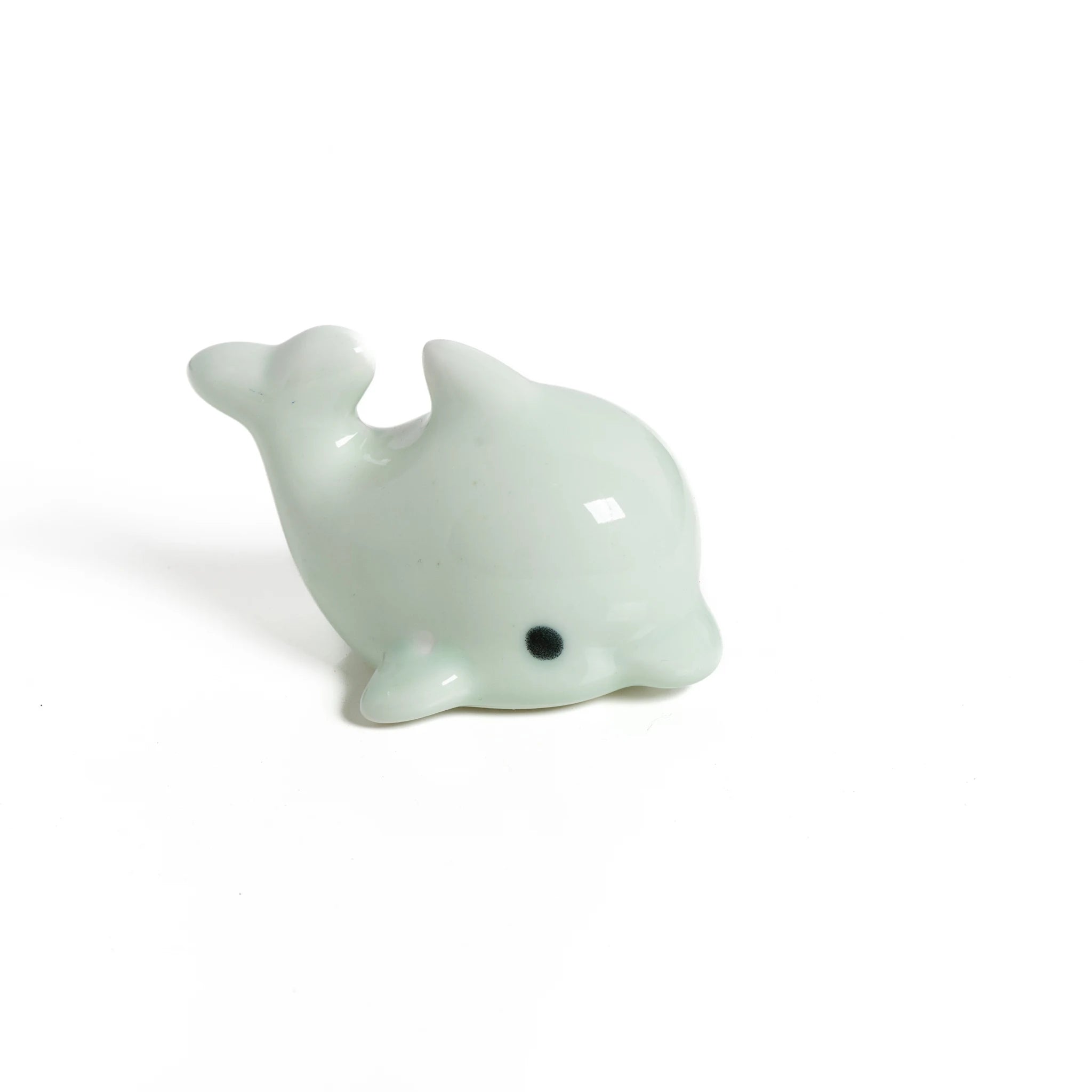 Handmade Ceramic Dolphin Figurine Cute Desktop Ornament Tabletop Decoration for Home, Office &amp; Gift Ideas S00140