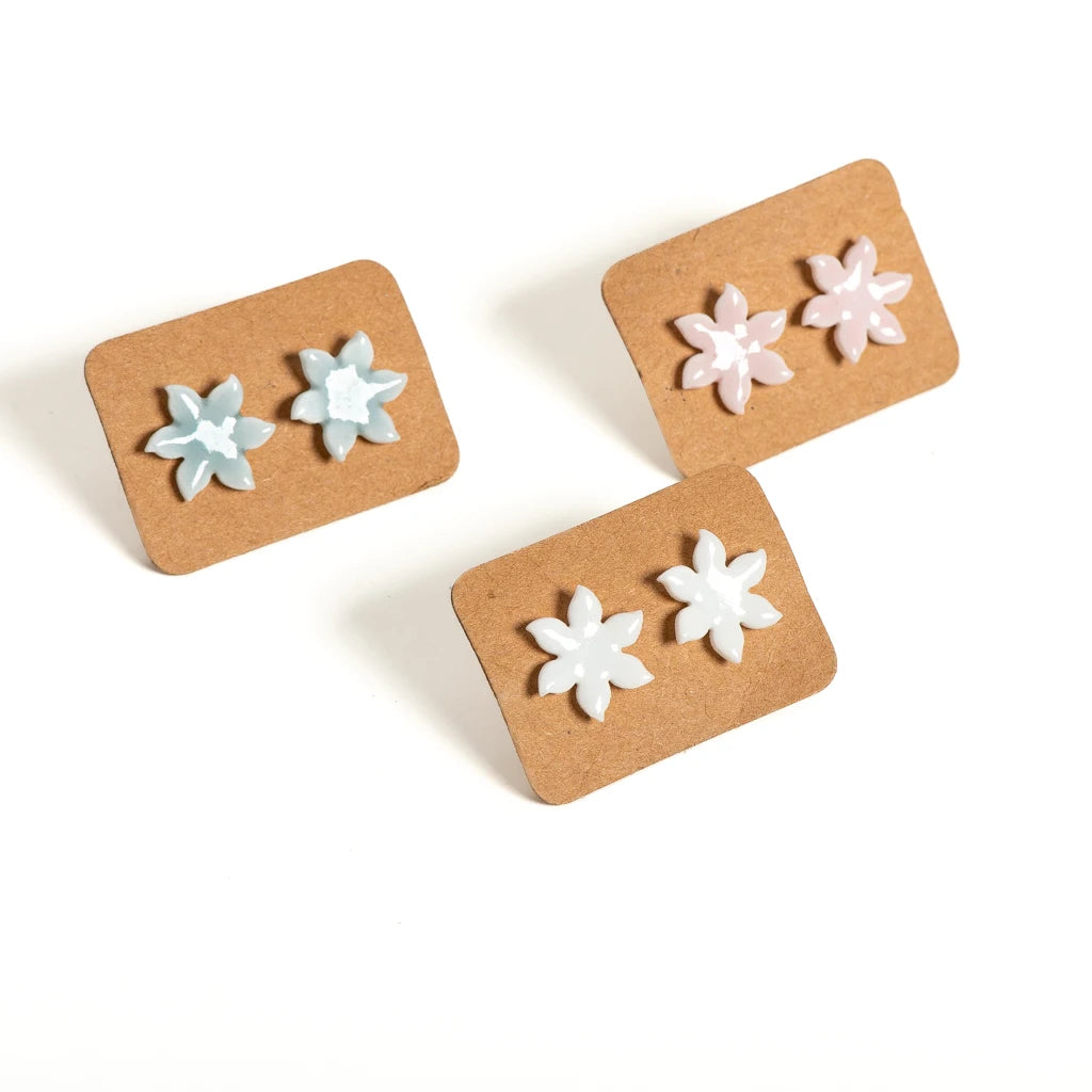Mini Flower Stud Earrings for Women Cute Handmade Clay Earrings Floral Jewelry Gift for Girls and Teens S001198