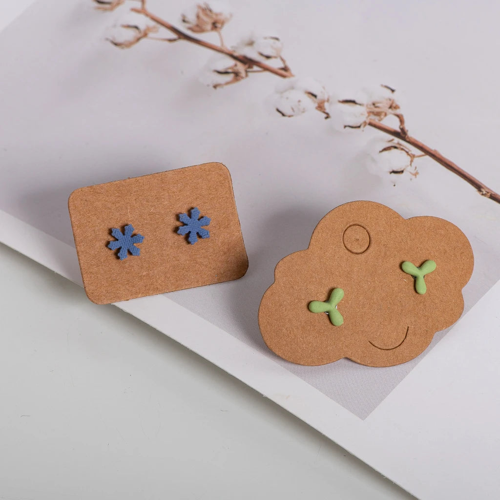 Snowflake Stud Earrings for Women Cute Winter Clay Jewelry Lightweight Daily Wear Accessories Gift for Girls Teens S001208
